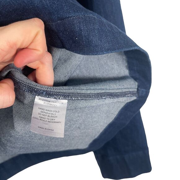 Montserrat The Jet Set Denim Set Dark Wash Button Front Pull On NWT Womens XS - Picture 7 of 13